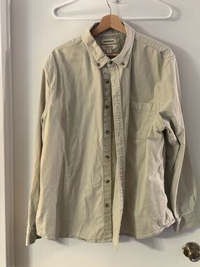 Goodthreads Men's Button-Down Shirt in Light Beige